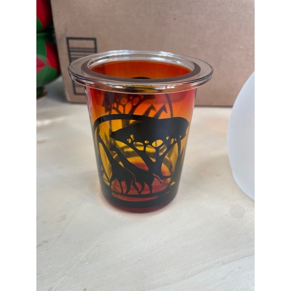 Partylite Savannah Sunrise Tealight Holder 3 Piece Giraffe Elephant P8756 NIB - Picture 3 of 7